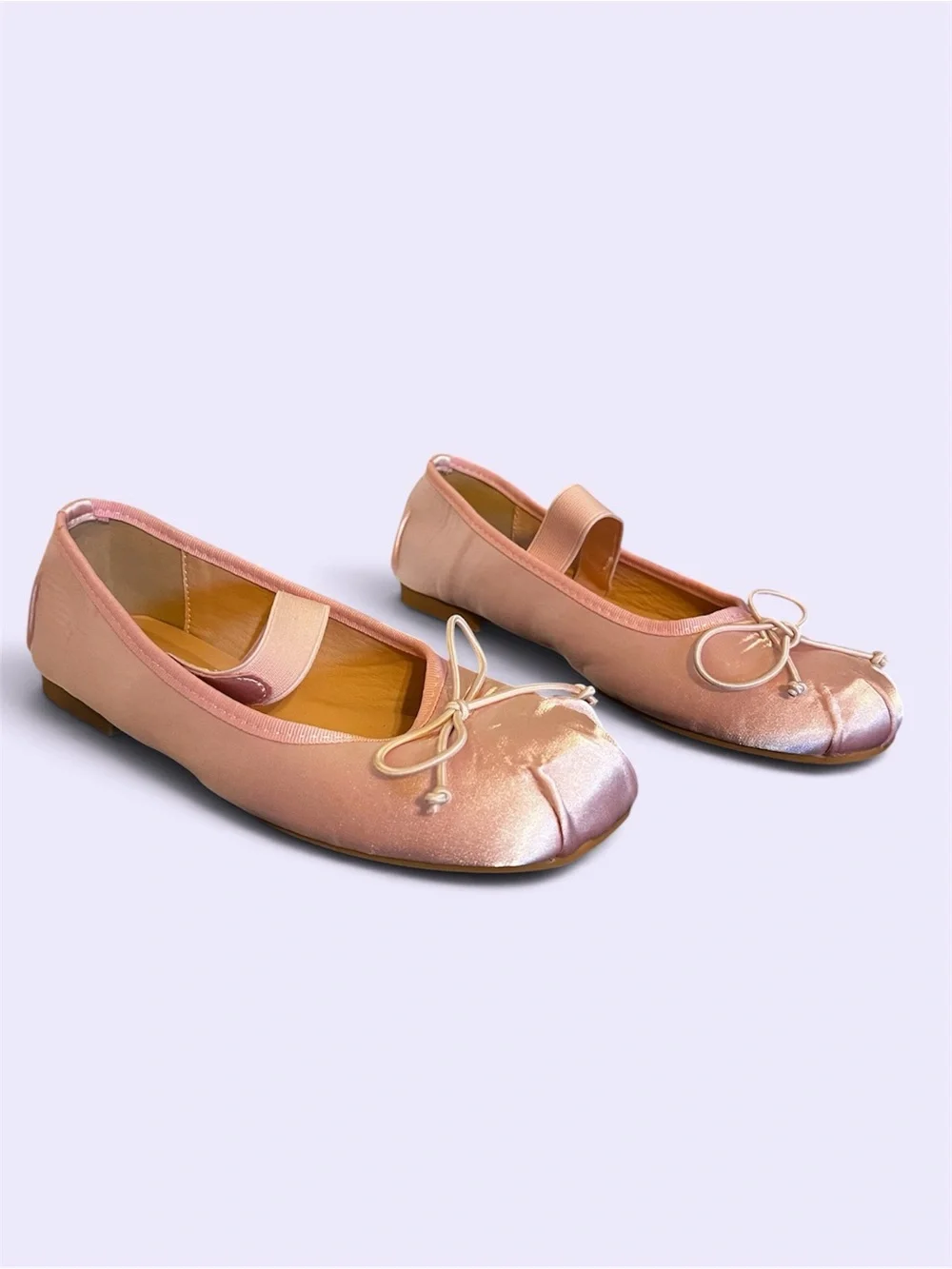 Pink Ballet Flats with Mary Jane Strap